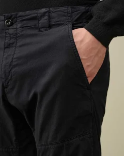 C.P. Company Twill Stretch Ergonomic Pants Total Eclipse-Blue Discount