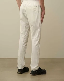 C.P. Company Twill Stretch Regular Utility Cargo Pants Gauze White Cheap