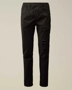 C.P. Company Twill Stretch Regular Utility Cargo Pants Black Best Sale