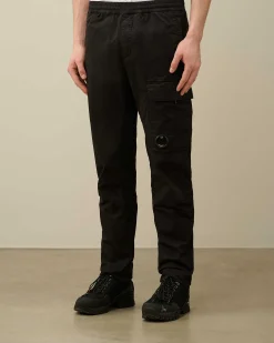 C.P. Company Twill Stretch Regular Utility Cargo Pants Black Best Sale