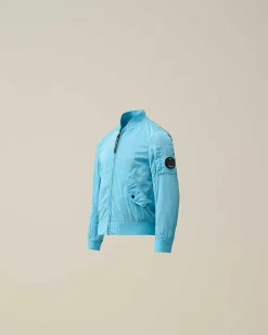 C.P. Company U16 Chrome-R Bomber Jacket Niagara-Blue Cheap