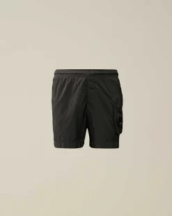 C.P. Company U16 Chrome-R Cargo Swim Shorts Black Best