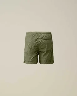 C.P. Company U16 Chrome-R Logo Print Swim Shorts Agave Green Best Sale
