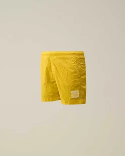 C.P. Company U16 Chrome-R Logo Swim Shorts Sulphur-Yellow Best