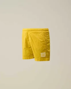 C.P. Company U16 Chrome-R Logo Swim Shorts Sulphur-Yellow Shop