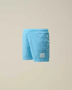 C.P. Company U16 Chrome-R Logo Swim Shorts Niagara-Blue Best Sale