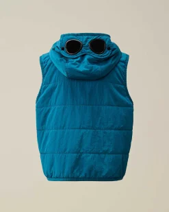 C.P. Company U16 Chrome-R Padded Goggle Vest Ink Blue Discount