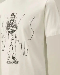 C.P. Company U16 Cotton Jersey 30/1 British Sailor T-Shirt Gauze White Store