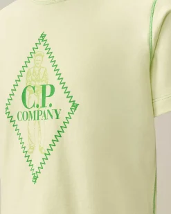 C.P. Company U16 Cotton Jersey 30/1 British Sailor T-Shirt Classic Green New
