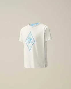 C.P. Company U16 Cotton Jersey 30/1 British Sailor T-Shirt Niagara-Blue Store