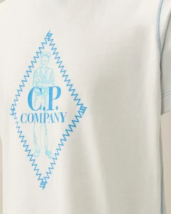 C.P. Company U16 Cotton Jersey 30/1 British Sailor T-Shirt Niagara-Blue Store