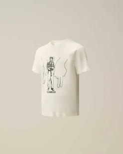 C.P. Company U16 Cotton Jersey 30/1 British Sailor T-Shirt Gauze White Fashion