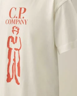 C.P. Company U16 Cotton Jersey 30/1 British Sailor T-Shirt Gauze White Best