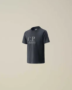 C.P. Company U16 Cotton Jersey 30/1 Goggle T-Shirt Total Eclipse-Blue Outlet