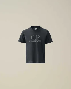 C.P. Company U16 Cotton Jersey 30/1 Goggle T-Shirt Total Eclipse-Blue Outlet