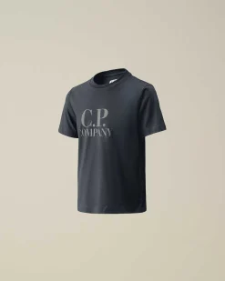 C.P. Company U16 Cotton Jersey 30/1 Goggle T-Shirt Total Eclipse-Blue Fashion