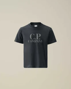 C.P. Company U16 Cotton Jersey 30/1 Goggle T-Shirt Total Eclipse-Blue Fashion