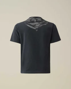 C.P. Company U16 Cotton Jersey 30/1 Goggle T-Shirt Total Eclipse-Blue Clearance