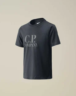 C.P. Company U16 Cotton Jersey 30/1 Goggle T-Shirt Total Eclipse-Blue Clearance
