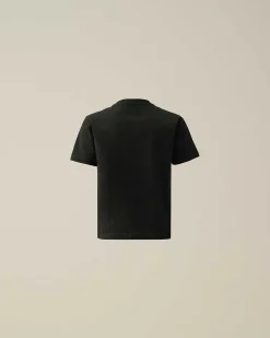 C.P. Company U16 Cotton Jersey 30/1 Graphic Logo T-Shirt Black Hot