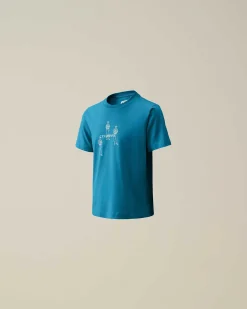 C.P. Company U16 Cotton Jersey 30/1 Graphic T-Shirt Ink Blue Discount