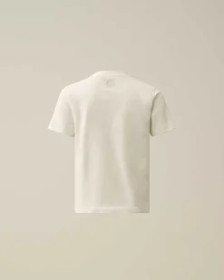 C.P. Company U16 Cotton Jersey 30/1 Graphic T-Shirt Gauze White Outlet