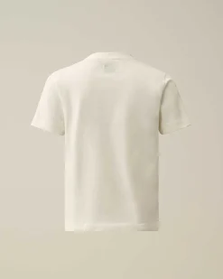 C.P. Company U16 Cotton Jersey 30/1 Graphic T-Shirt Gauze White Flash Sale