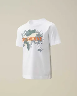 C.P. Company U16 Cotton Jersey 30/1 Graphic T-Shirt White Discount