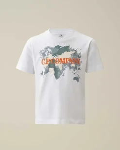 C.P. Company U16 Cotton Jersey 30/1 Graphic T-Shirt White Discount