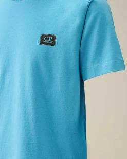 C.P. Company U16 Cotton Jersey 30/1 Logo T-Shirt Niagara-Blue New