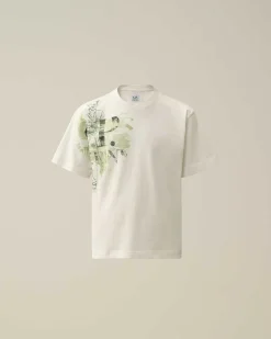 C.P. Company U16 Cotton Jersey 30/1 Maxi Logo T-Shirt Gauze White Best