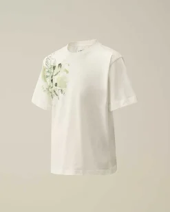 C.P. Company U16 Cotton Jersey 30/1 Maxi Logo T-Shirt Gauze White Online