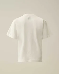 C.P. Company U16 Cotton Jersey 30/1 Maxi Logo T-Shirt Gauze White Online