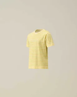 C.P. Company U16 Cotton Jersey 30/1 Striped T-Shirt Sulphur-Yellow Best