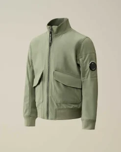 C.P. Company U16 C.P. Shell-R Bomber Jacket Agave Green Outlet
