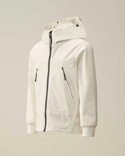 C.P. Company U16 C.P. Shell-R Goggle Jacket Gauze White Best