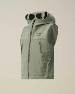 C.P. Company U16 C.P. Shell-R Goggle Vest Agave Green Cheap