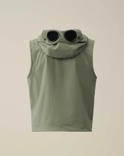 C.P. Company U16 C.P. Shell-R Goggle Vest Agave Green Cheap
