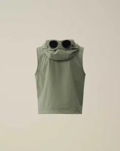 C.P. Company U16 C.P. Shell-R Goggle Vest Agave Green Shop