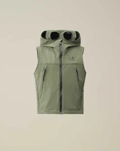 C.P. Company U16 C.P. Shell-R Goggle Vest Agave Green Shop