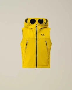 C.P. Company U16 C.P. Shell-R Goggle Vest Sulphur-Yellow Flash Sale