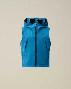 C.P. Company U16 C.P. Shell-R Goggle Vest Ink Blue Shop