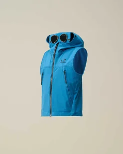 C.P. Company U16 C.P. Shell-R Goggle Vest Ink Blue Shop