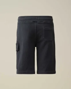 C.P. Company U16 Diagonal Fleece Cargo Shorts Total Eclipse-Blue Discount