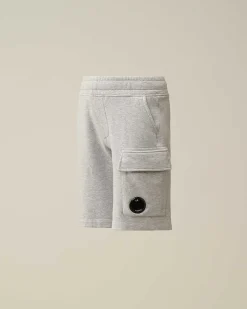 C.P. Company U16 Diagonal Fleece Cargo Shorts Grey Melange Online
