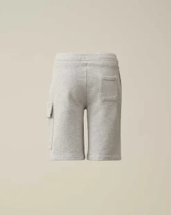 C.P. Company U16 Diagonal Fleece Cargo Shorts Grey Melange Online