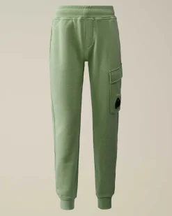 C.P. Company U16 Diagonal Fleece Cargo Sweatpants Green Bay New