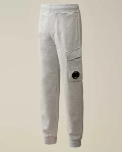 C.P. Company U16 Diagonal Fleece Cargo Sweatpants Grey Melange Hot