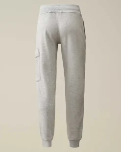 C.P. Company U16 Diagonal Fleece Cargo Sweatpants Grey Melange Hot