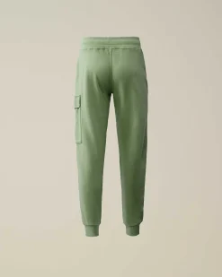 C.P. Company U16 Diagonal Fleece Cargo Sweatpants Green Bay Best